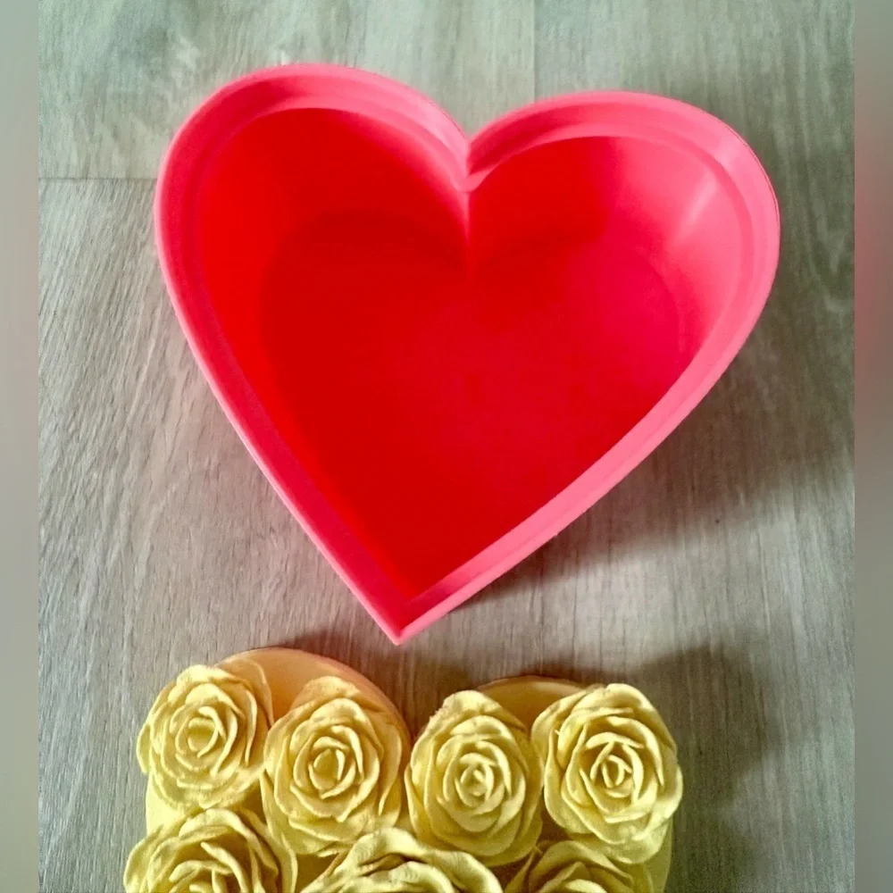 Roses Heart Container Valentine's Day 3D printed jewelry box gift